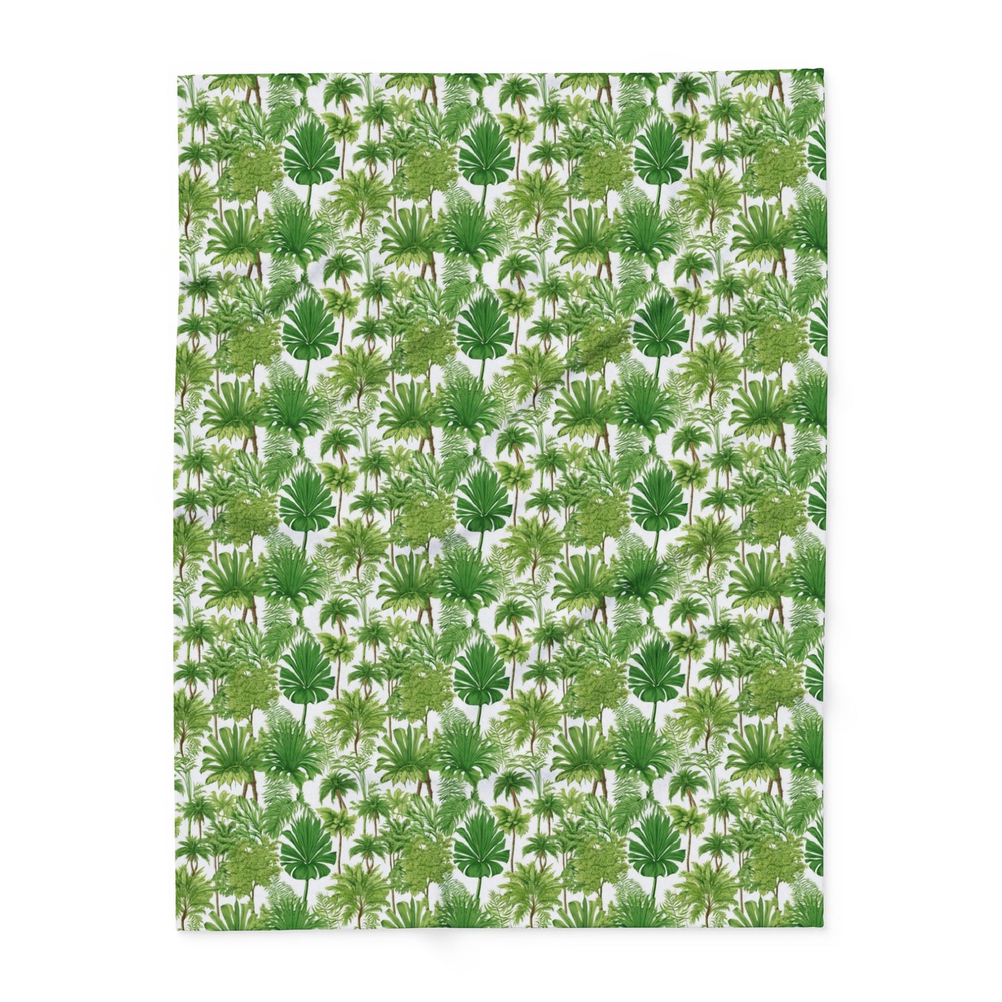 Fantasy Green Palms in Paradise Fleece Blanket - Colorful Tropical Design