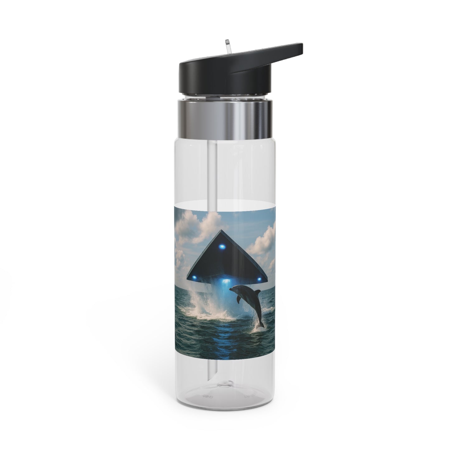 Tropical 20oz Tritan Sport Water Bottle -  Leakproof, Lightweight, BPA-Free / UFO and Dolphin
