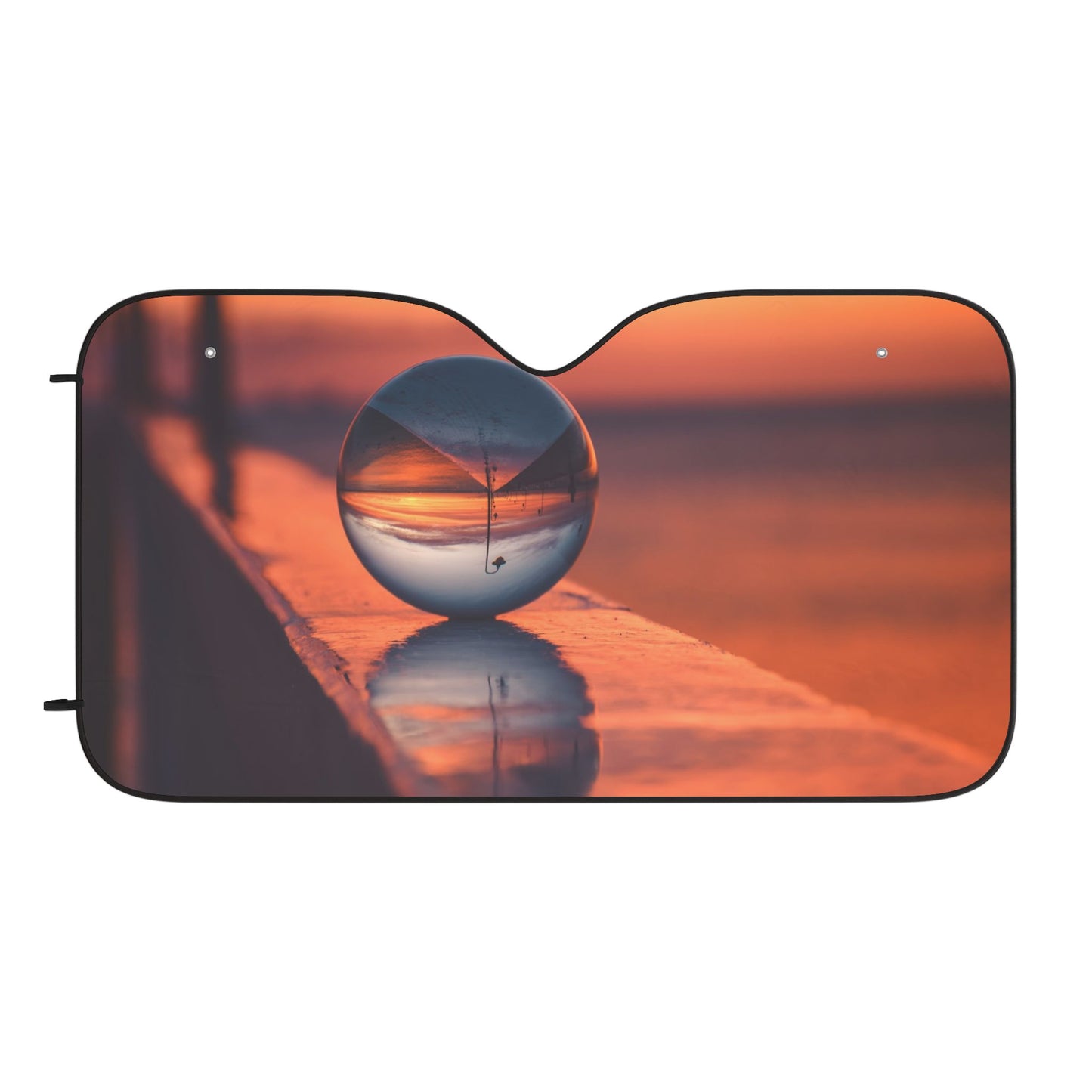 Tropical Car Sun Shades / Crystal Ball on Sunset Pier