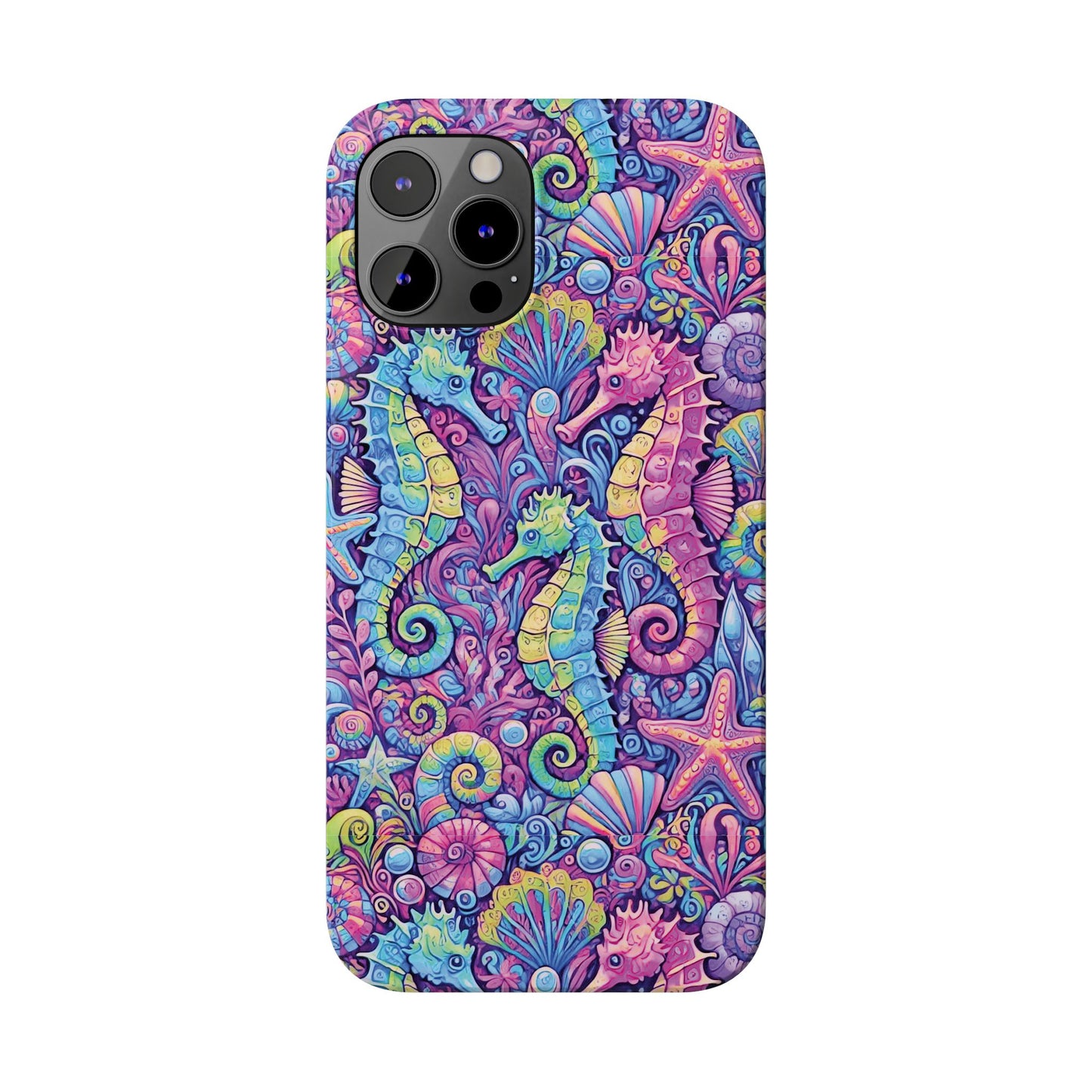 Slim Phone Cases - Seahorses, Fantasy POP