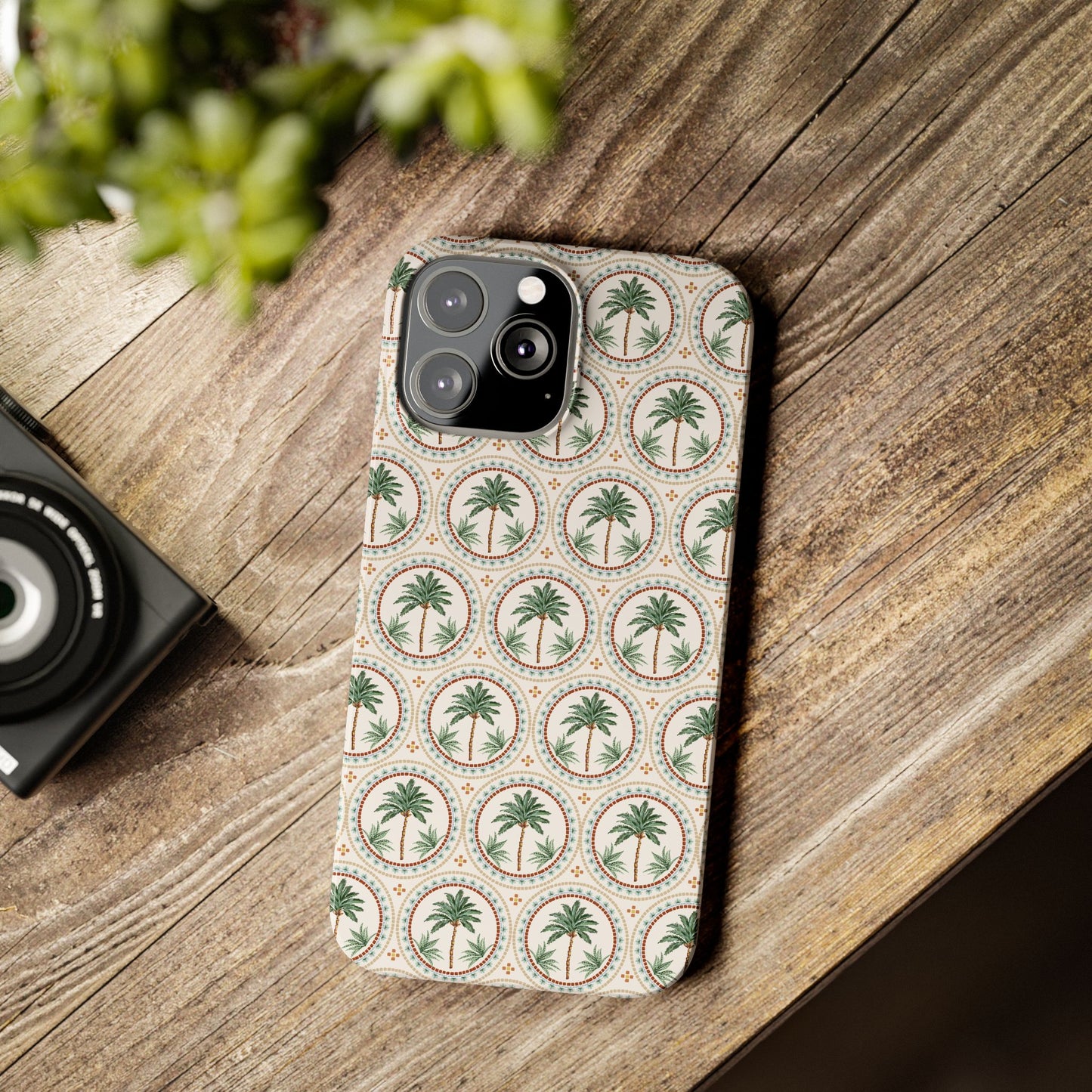 Slim Phone Cases - Mosaic Palm Tree