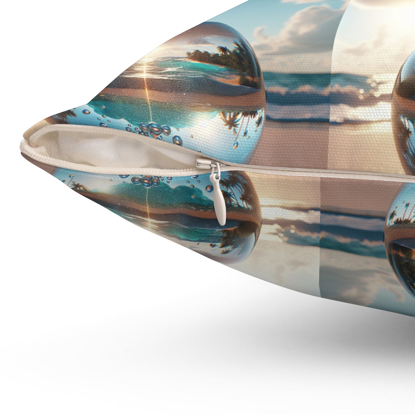 Decorative Pillow - Accent Cushion, 4 Sizes / Beach Illusion Ball