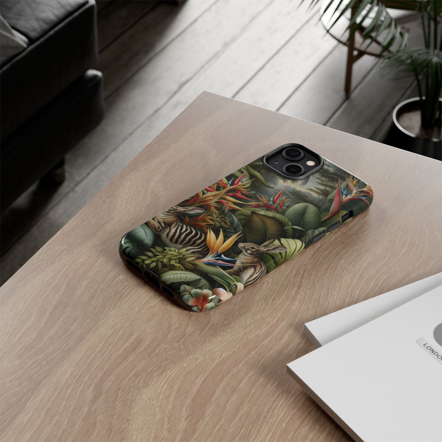 Rainforest Rabbit Outing Phone Case - Tough Cases with Summer Vibe
