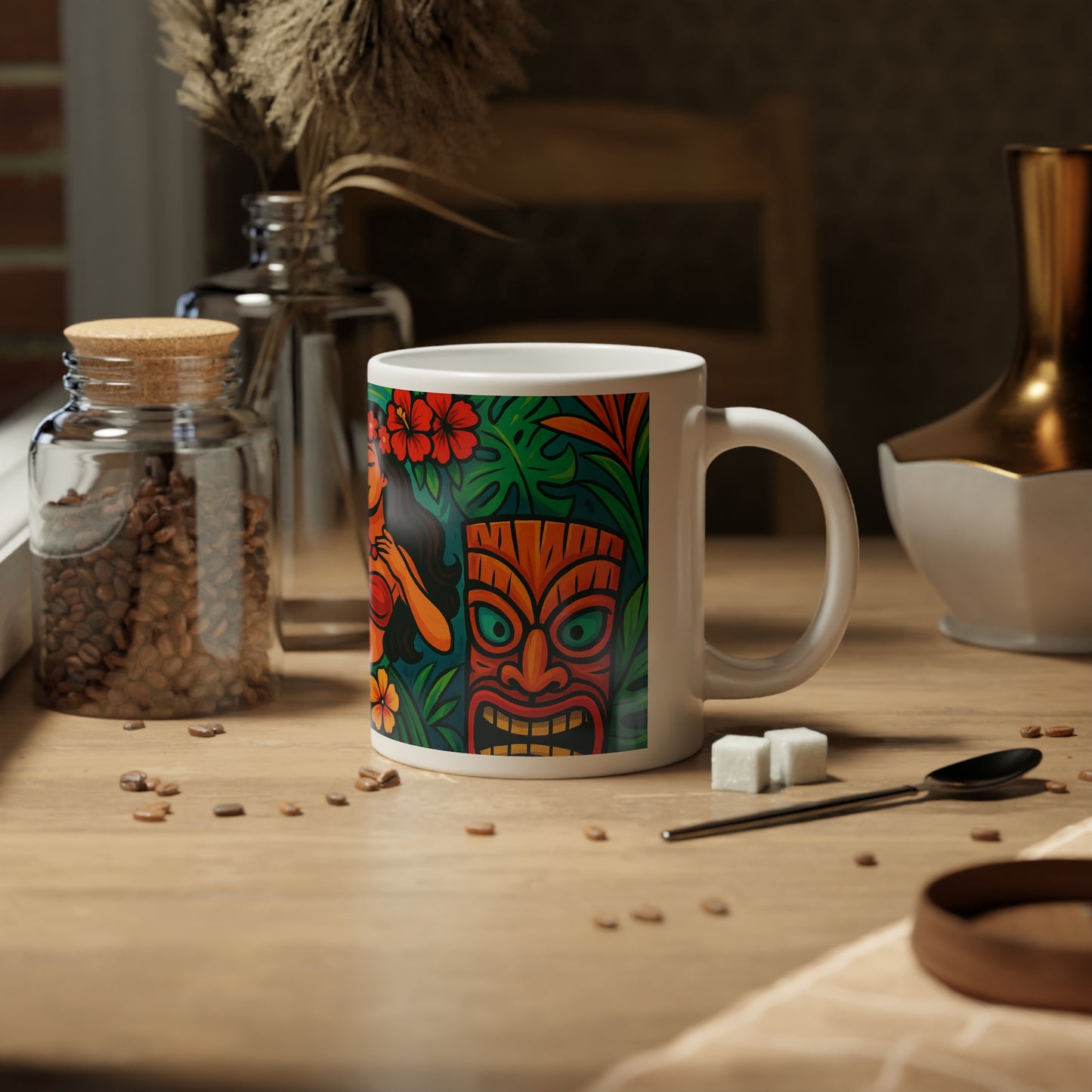 Jumbo Mug, 20oz, Tiki Culture Dancer | Tropical Coffee Cup