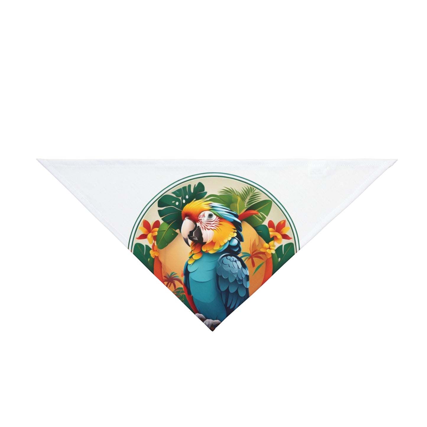 Parrot Friend Tropical Pet Bandana, 2 Sizes - Stylish accessory for dogs & cats