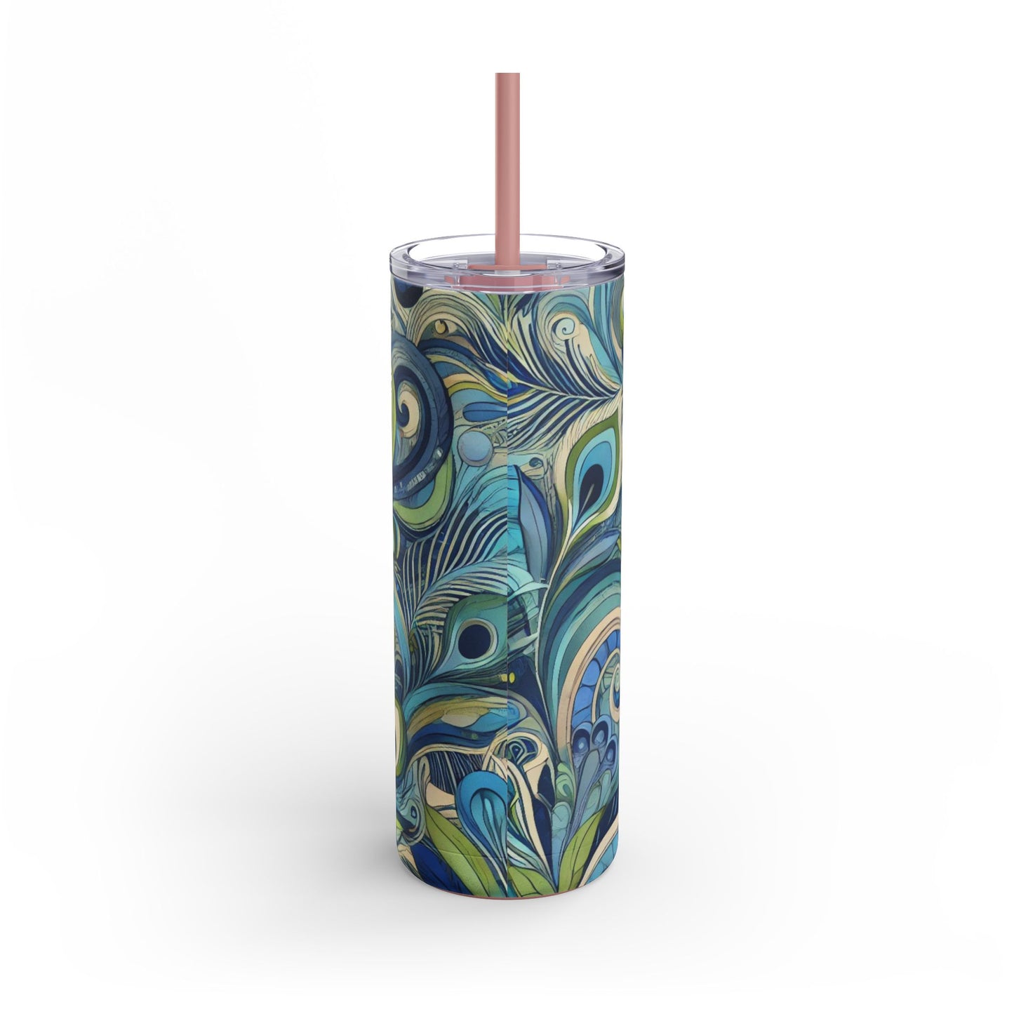 20oz Matte Tumbler, 7 Colors - Stylish Travel Cup - Feather Currents, Blue