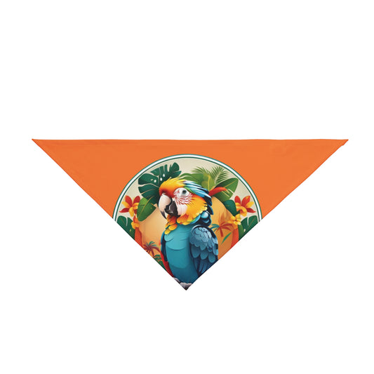 Crusta Orange Parrot Friend Tropical Pet Bandana, 2 Sizes - Stylish accessory for dogs & cats