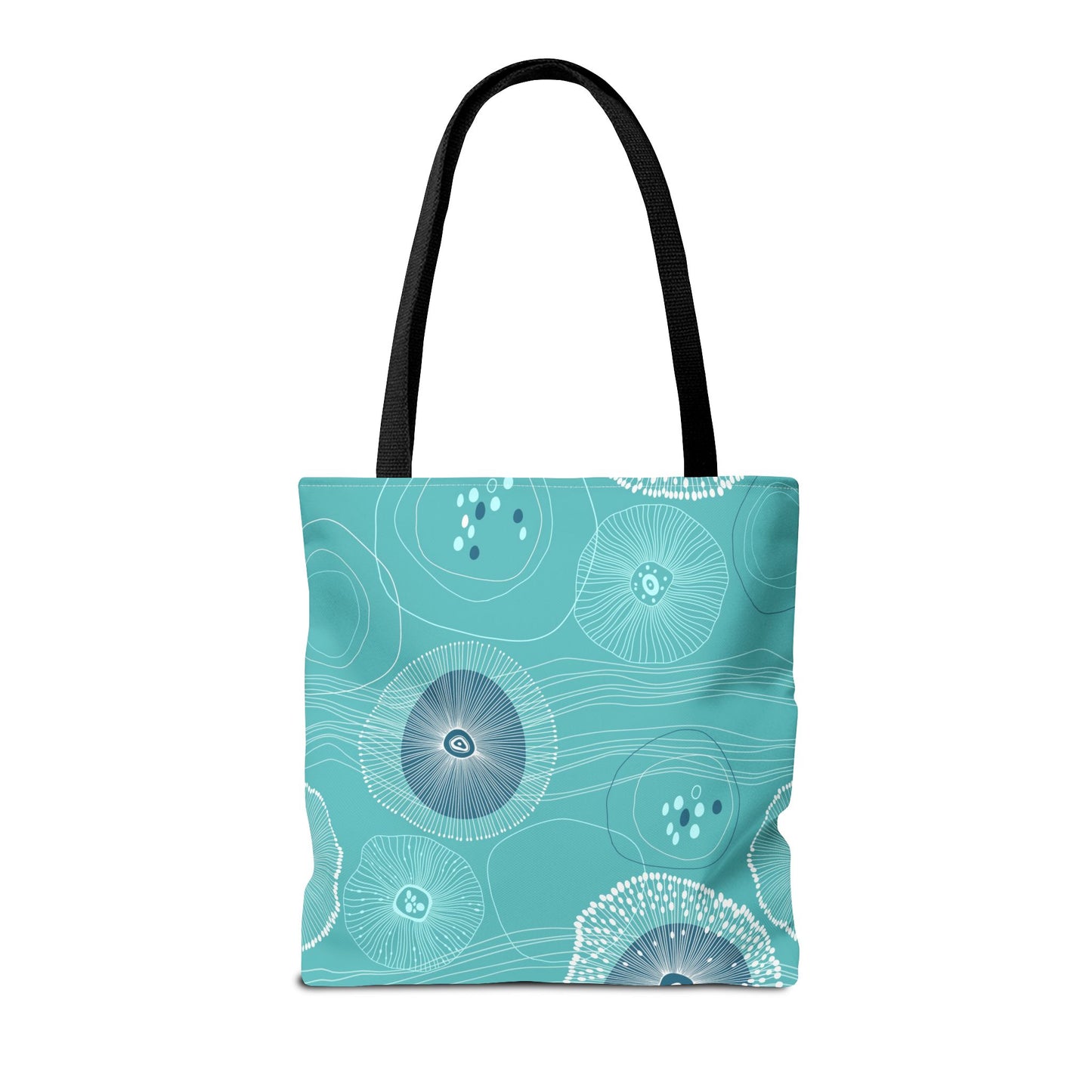 Plankton Drift Teal Tote Bag - 3 Sizes