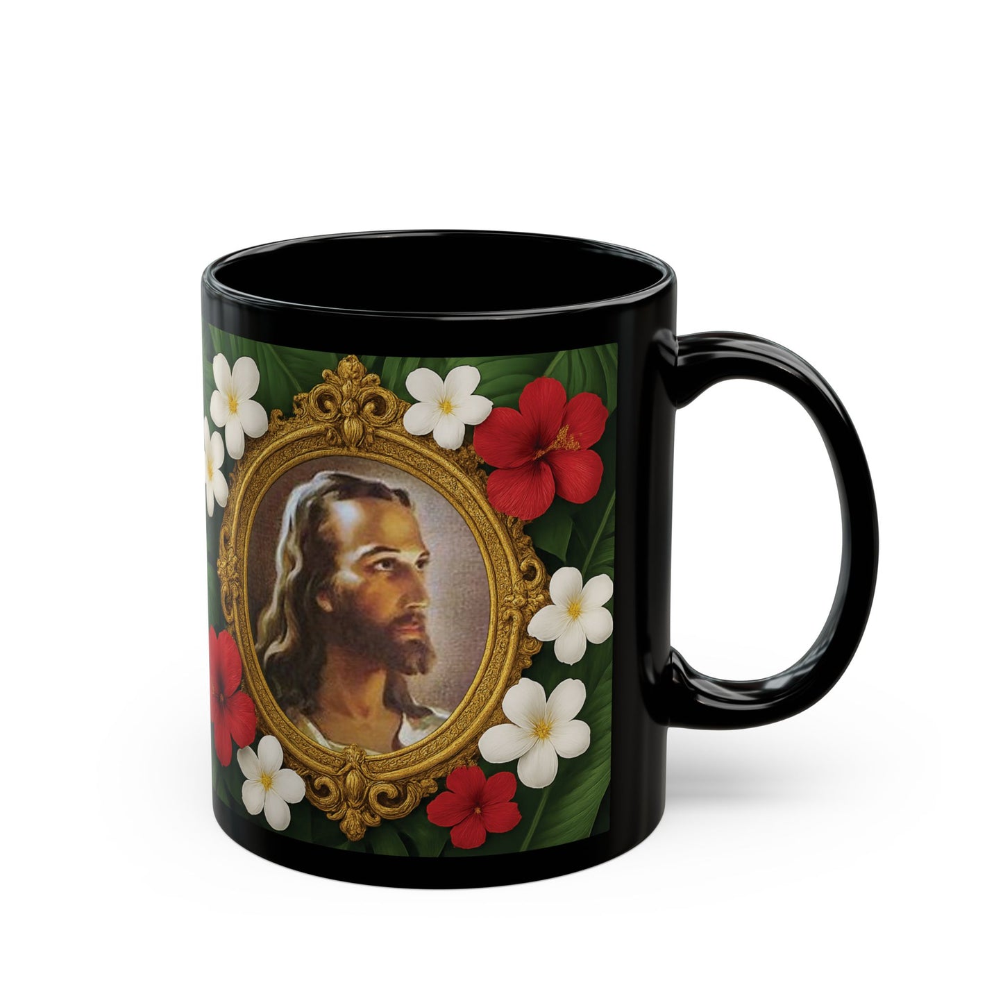 Black Coffee Mug, Religious - Head of Christ