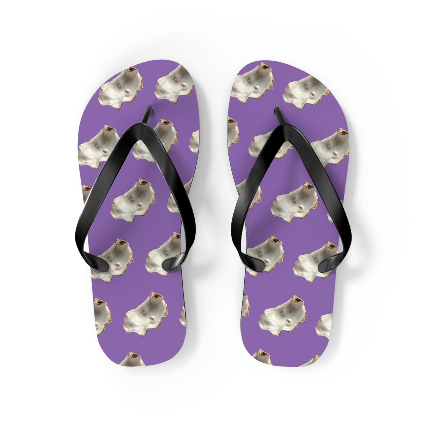 Flip Flops - White Pearl Oyster, light purple