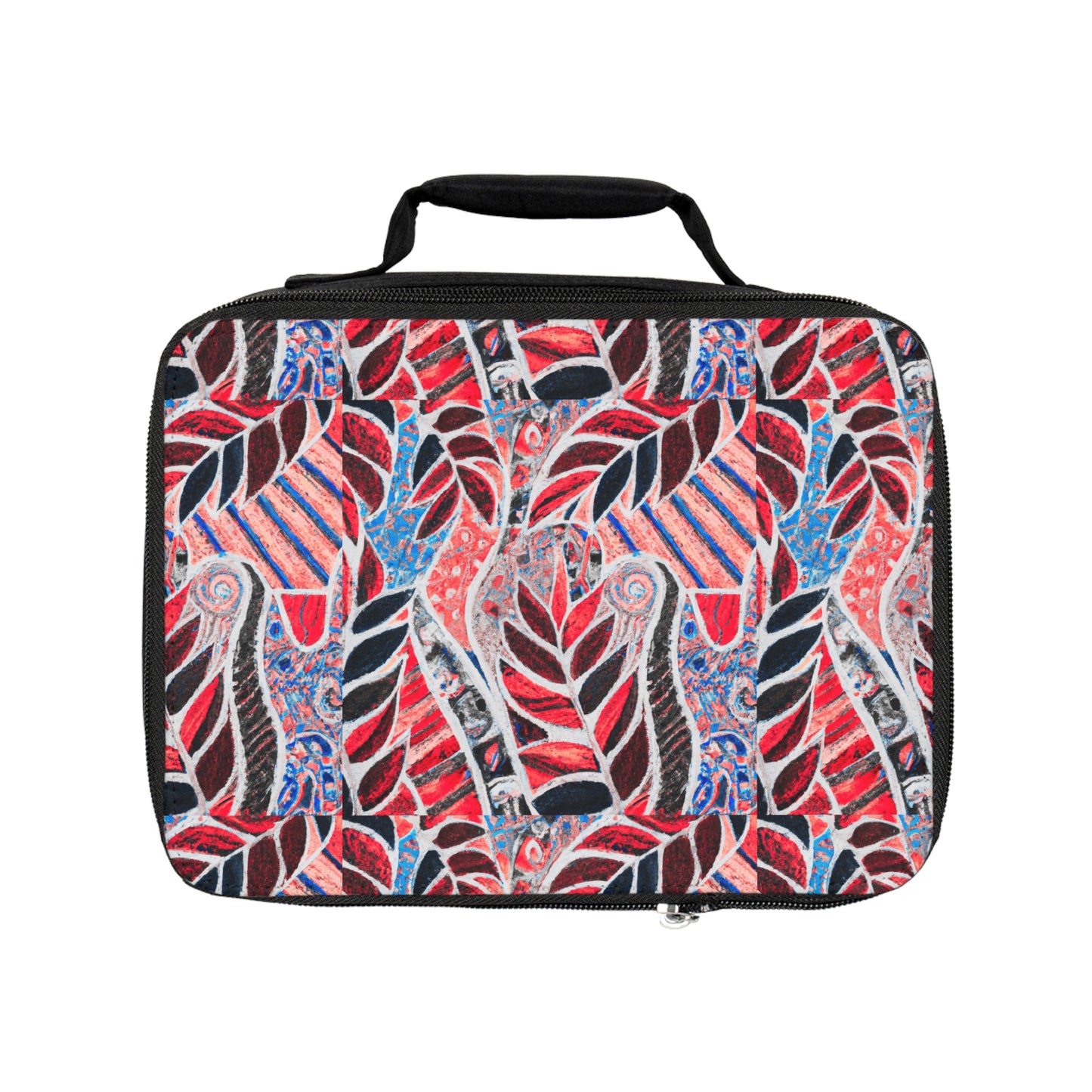 Amazon Whimsy/Red Lunch Bag - Eco-Friendly Insulated Tote, Adult and Child Lunchbox / Perfect for Picnics, Beach Outings