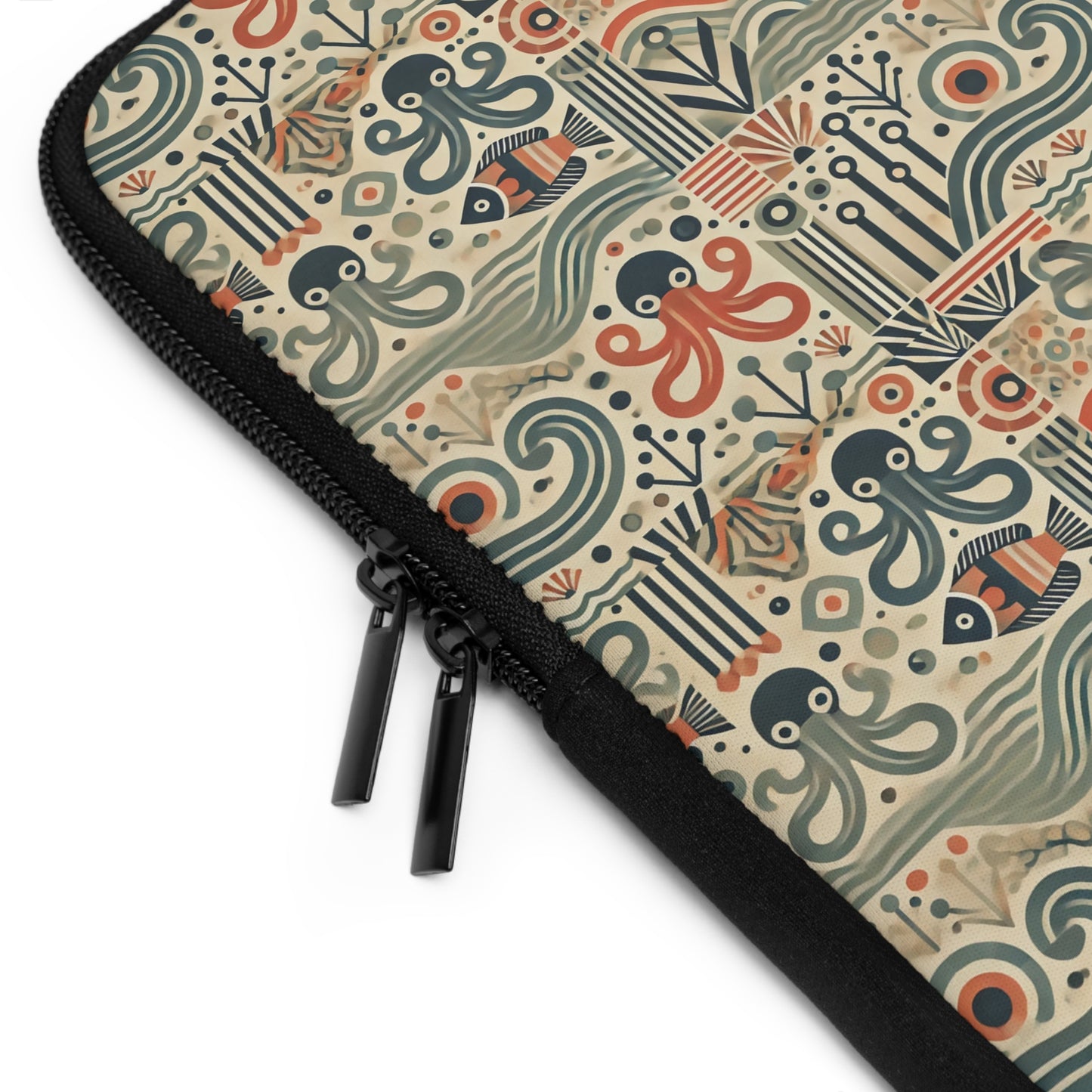 Tropical Laptop Sleeve, 5 Sizes - Perfect for Beach Lovers & Students / Mid-Century Octopus