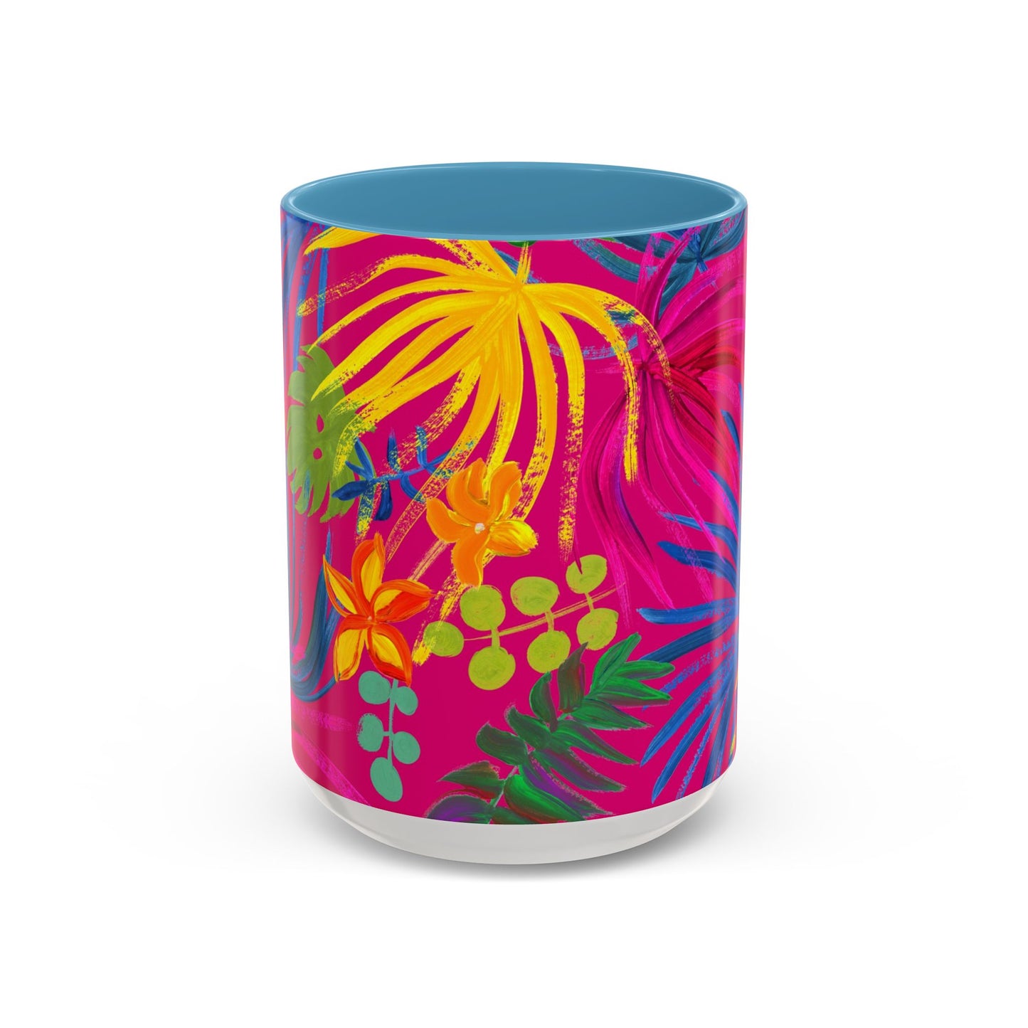 Accent Coffee Mug | Tropical-Inspired Drinkware / Exotic Flora