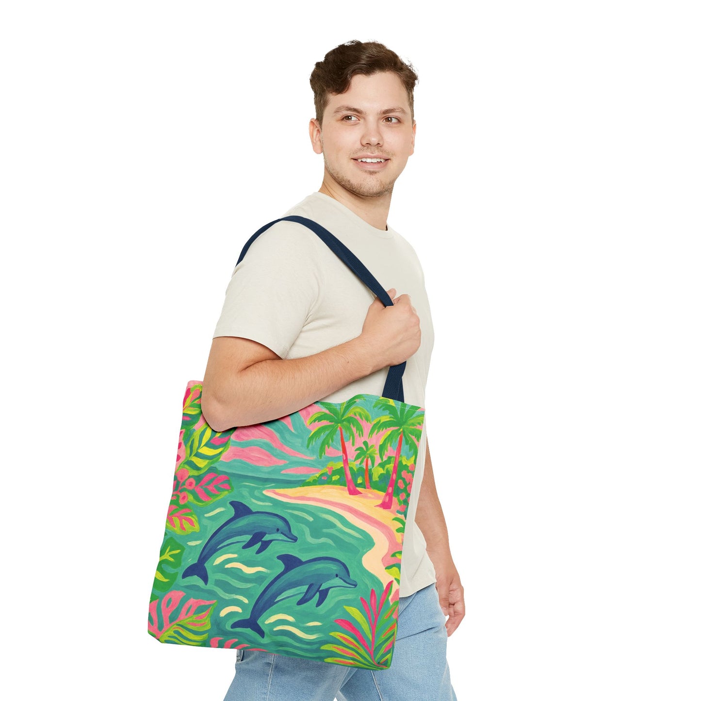 Jumping Dolphins Tote Bag - 3 Sizes