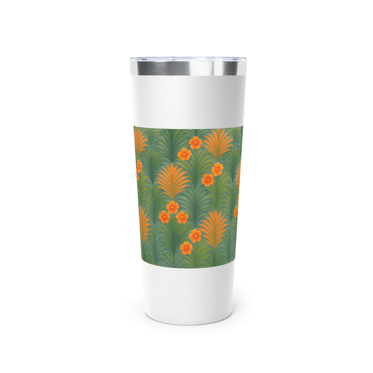Copy of Copper Vacuum Insulated Tumbler, 22oz - Sunrise Palms/Orange