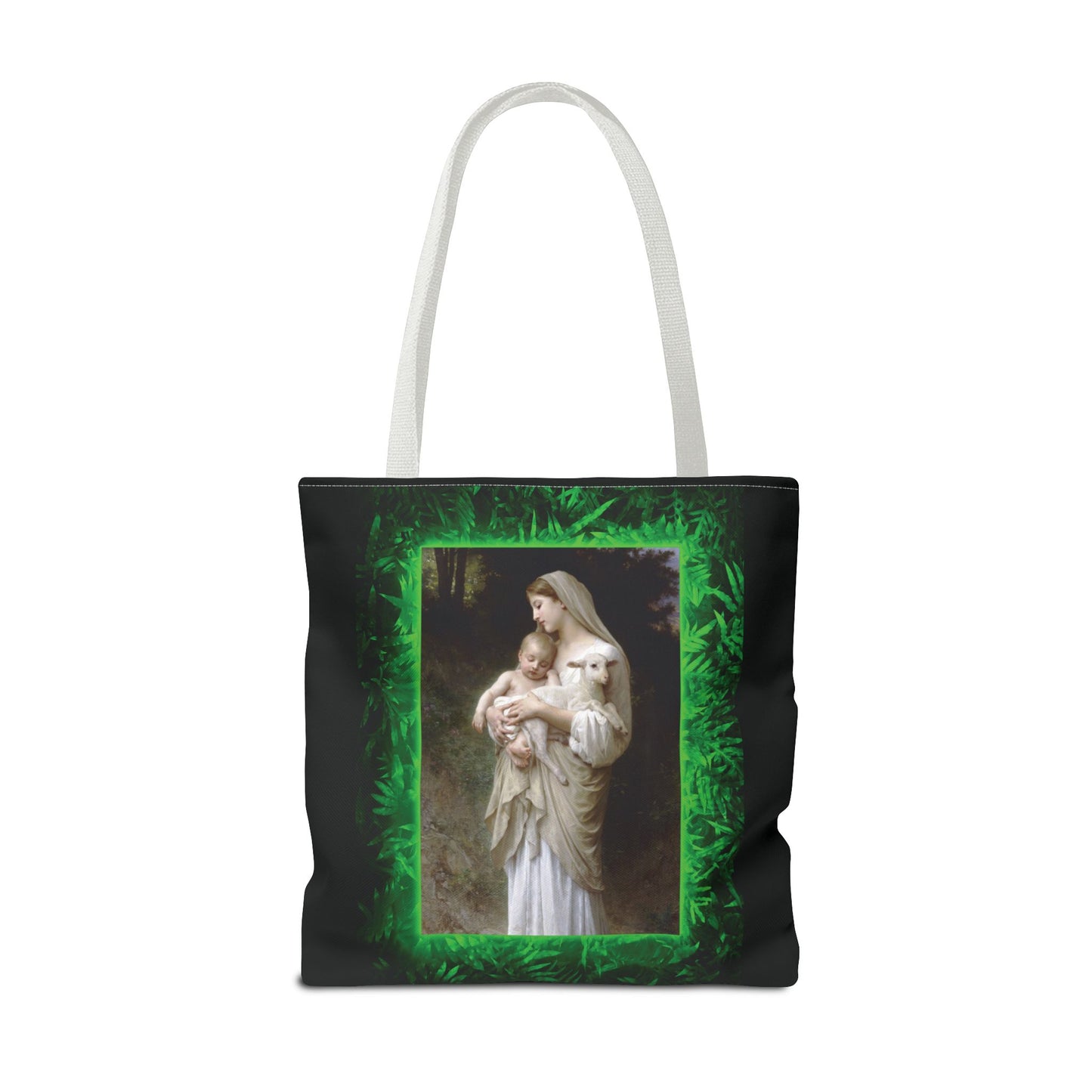 Religious Mary, Jesus and Lamb Tote Bag - 3 Sizes