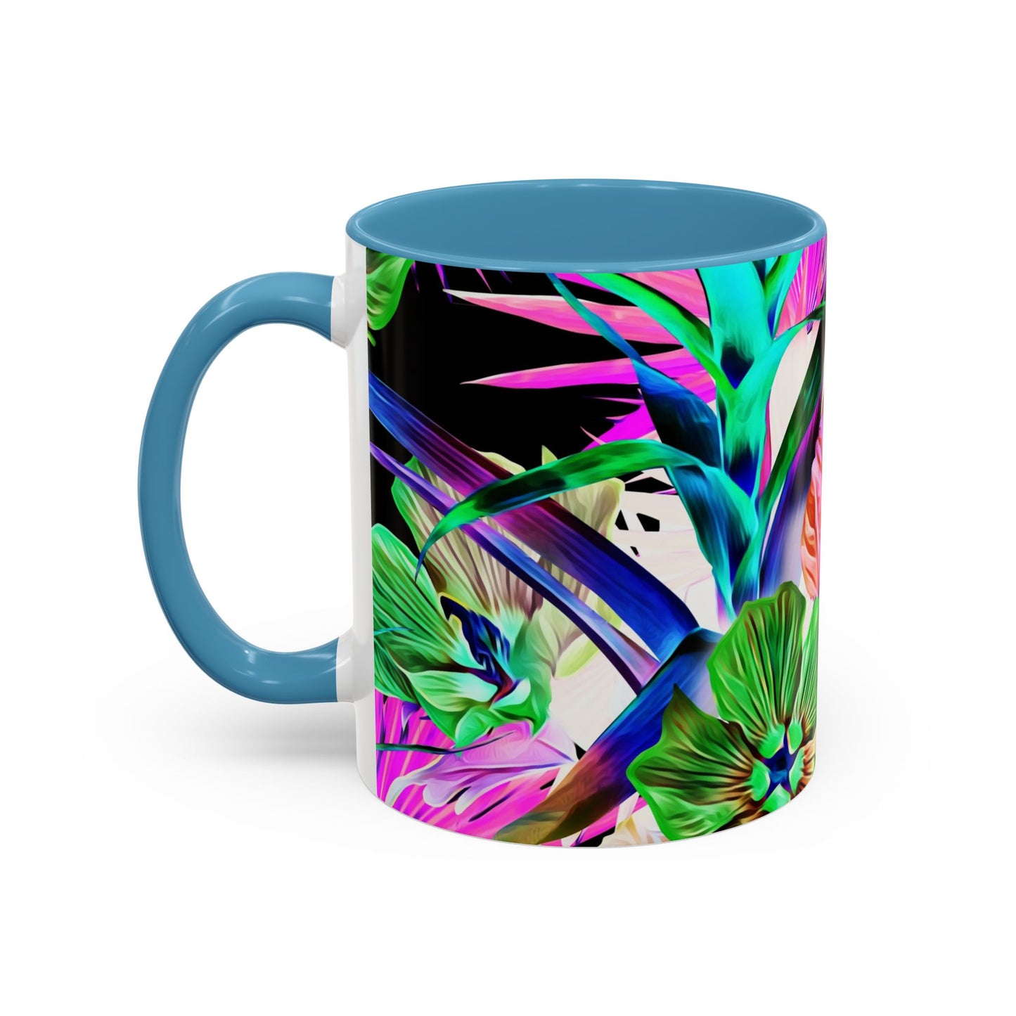 Accent Coffee Mug (11, 15oz), Plant Palooza, black / Various Colors