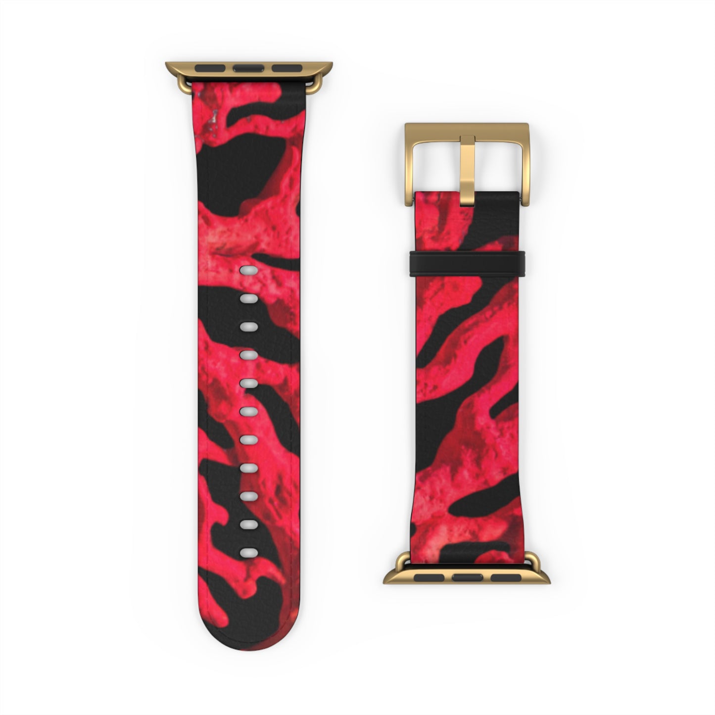 Apple Watch Band - Red Coral, black background