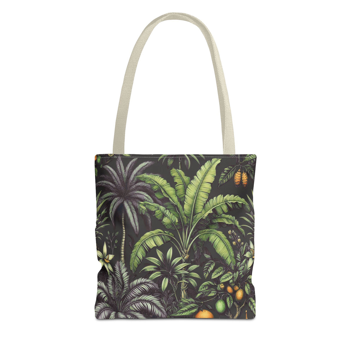 Tropical Fruit/Black Tote Bag - 3 Sizes