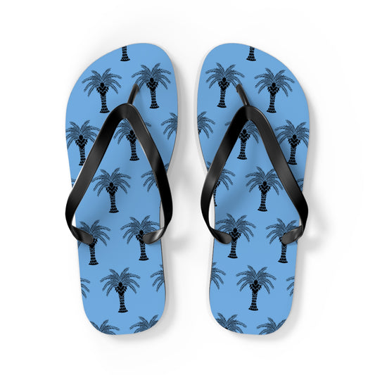 Flip Flops - Stylized Palm, light blue