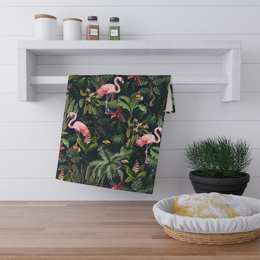 Tea Towels (cotton, poly) - Midnight Rainforest Party