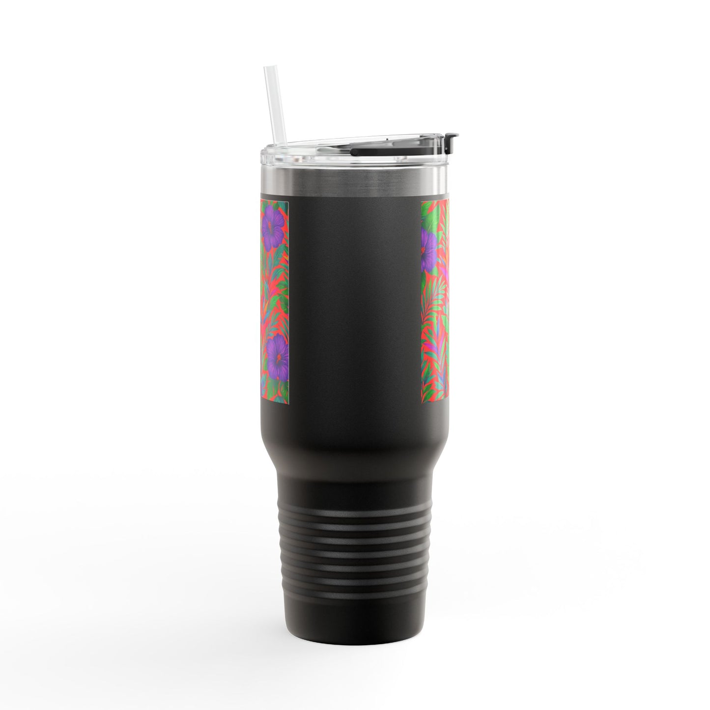 Midnight Flower Coral Insulated Travel Mug - 40oz - Perfect for Outdoor Adventures