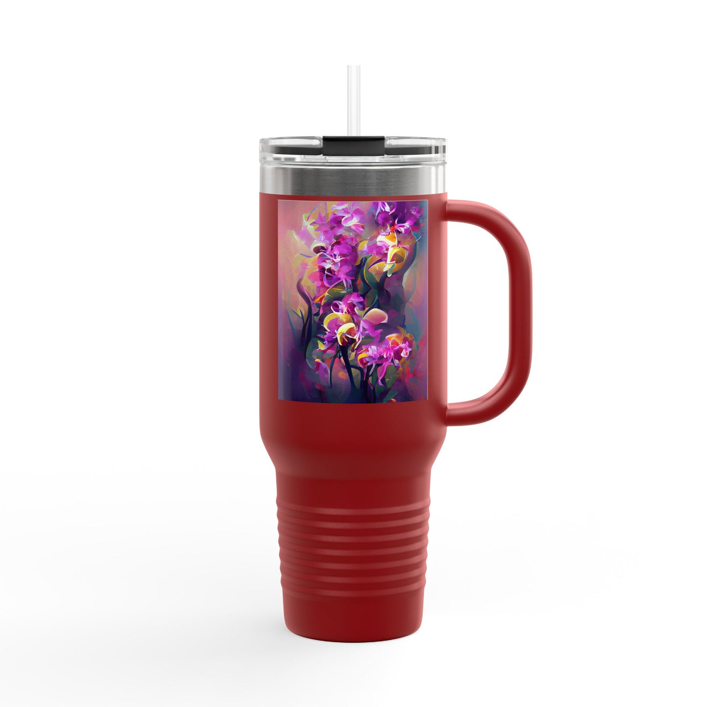 Fantasy Orchids nsulated Travel Mug - 40oz - Perfect for Outdoor Adventures