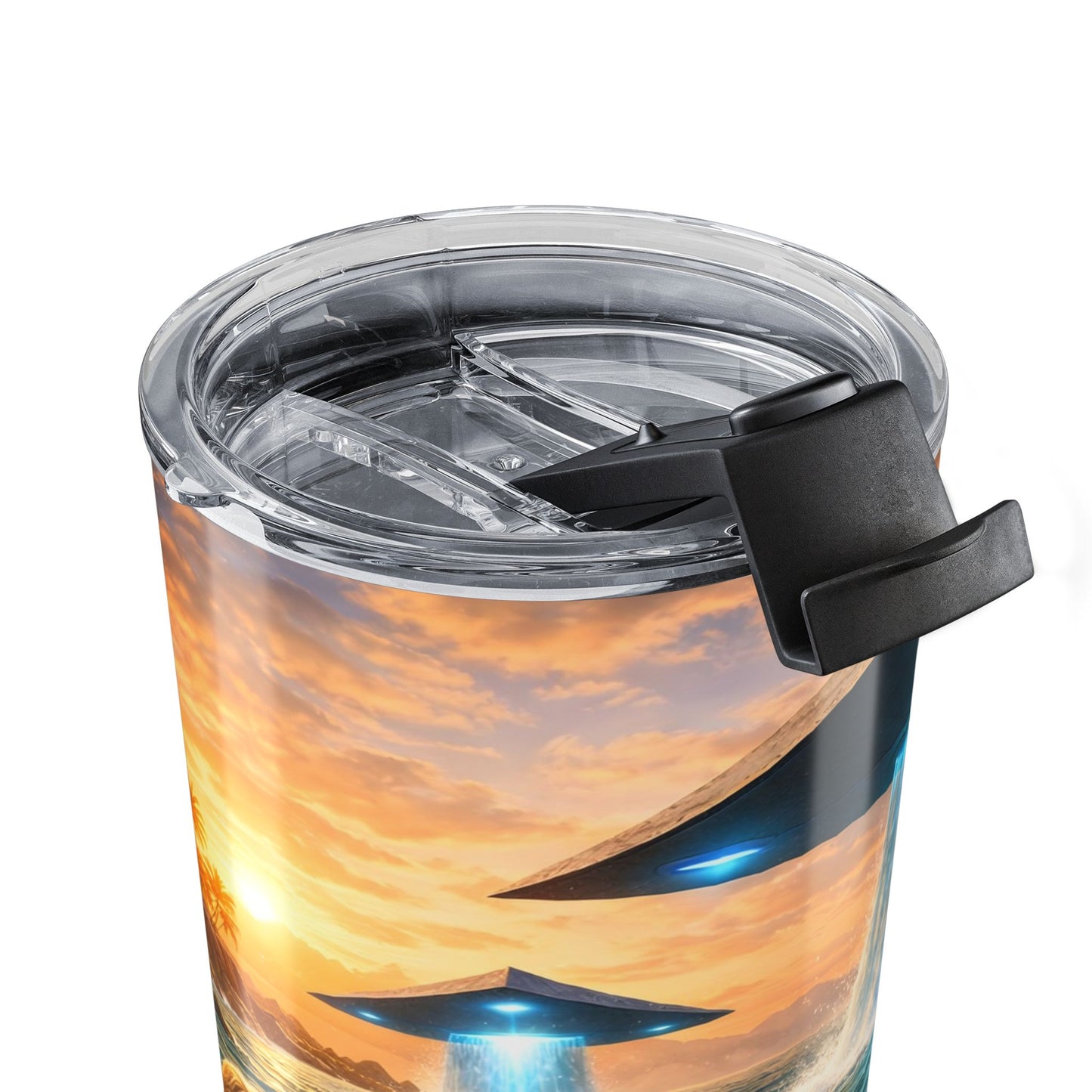 Mermaid & UFO 20oz Tumbler — Surreal Ocean Coffee Drinkware