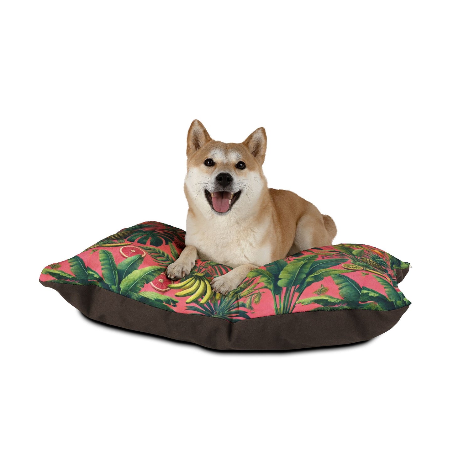 Pet Bed - Cozy and Fun Dog or Cat Bed for Beach Lovers / More Tropical Fruit, Coral