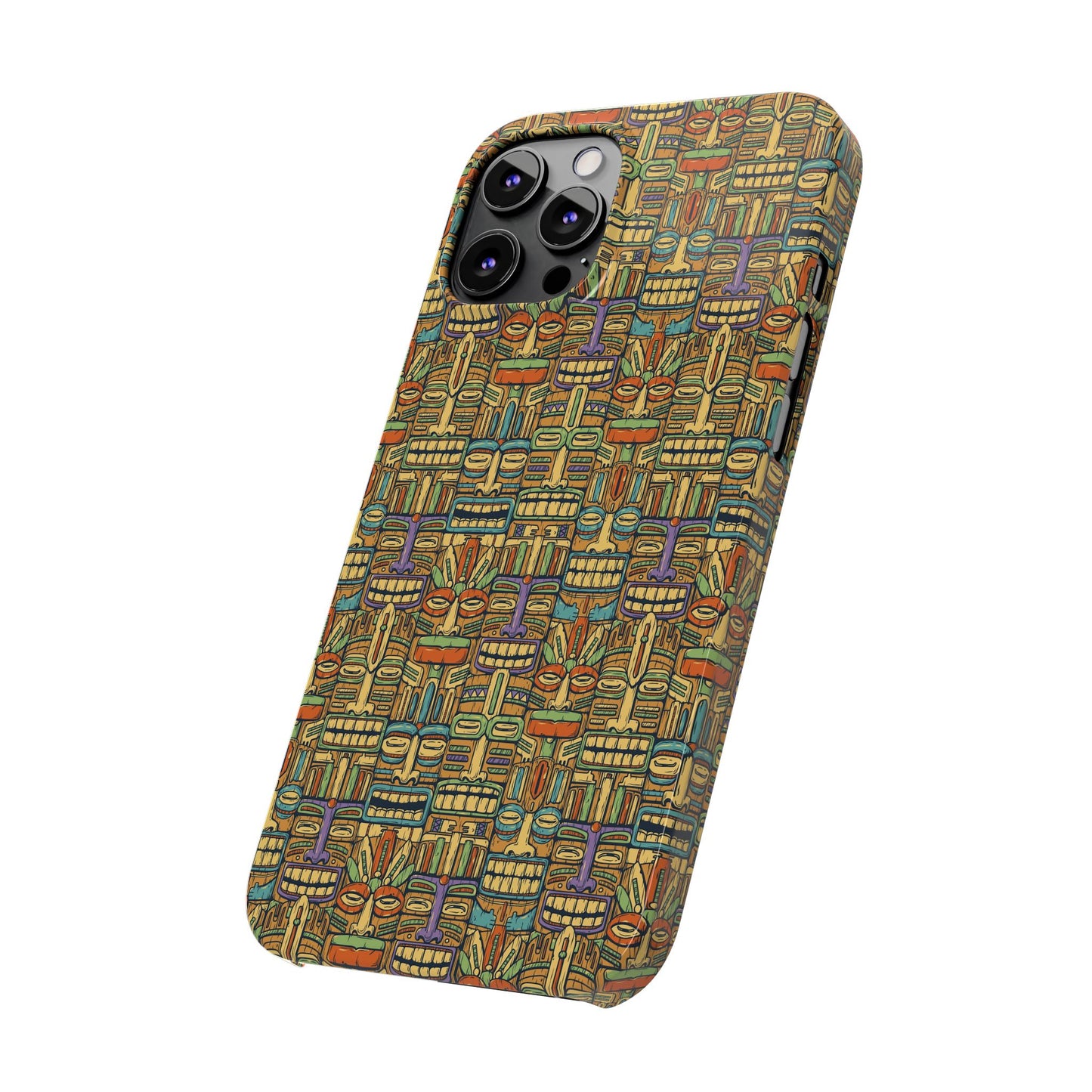 Slim Phone Cases - Colorful Tiki Party