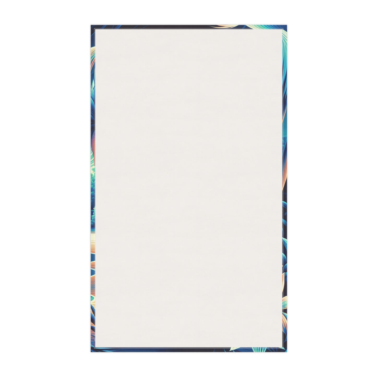 Tea Towels (cotton, poly), Neon Blues Beach