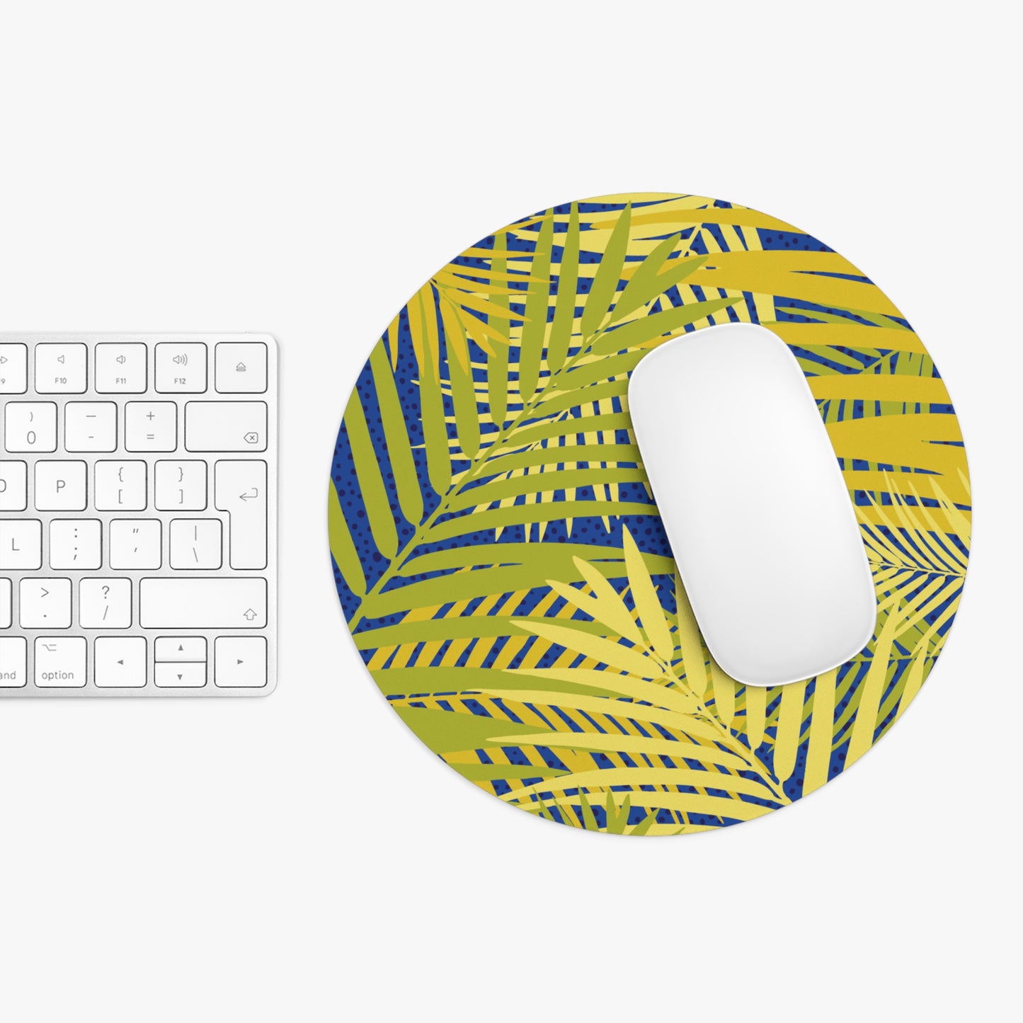 Tropical Mouse Pad, 2 Shapes - Beach Vibes for Home Office & Gamer / Golden Palms