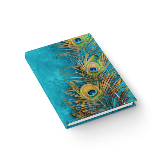 Peacock Turquoise Glow Journal - 5" x 7"