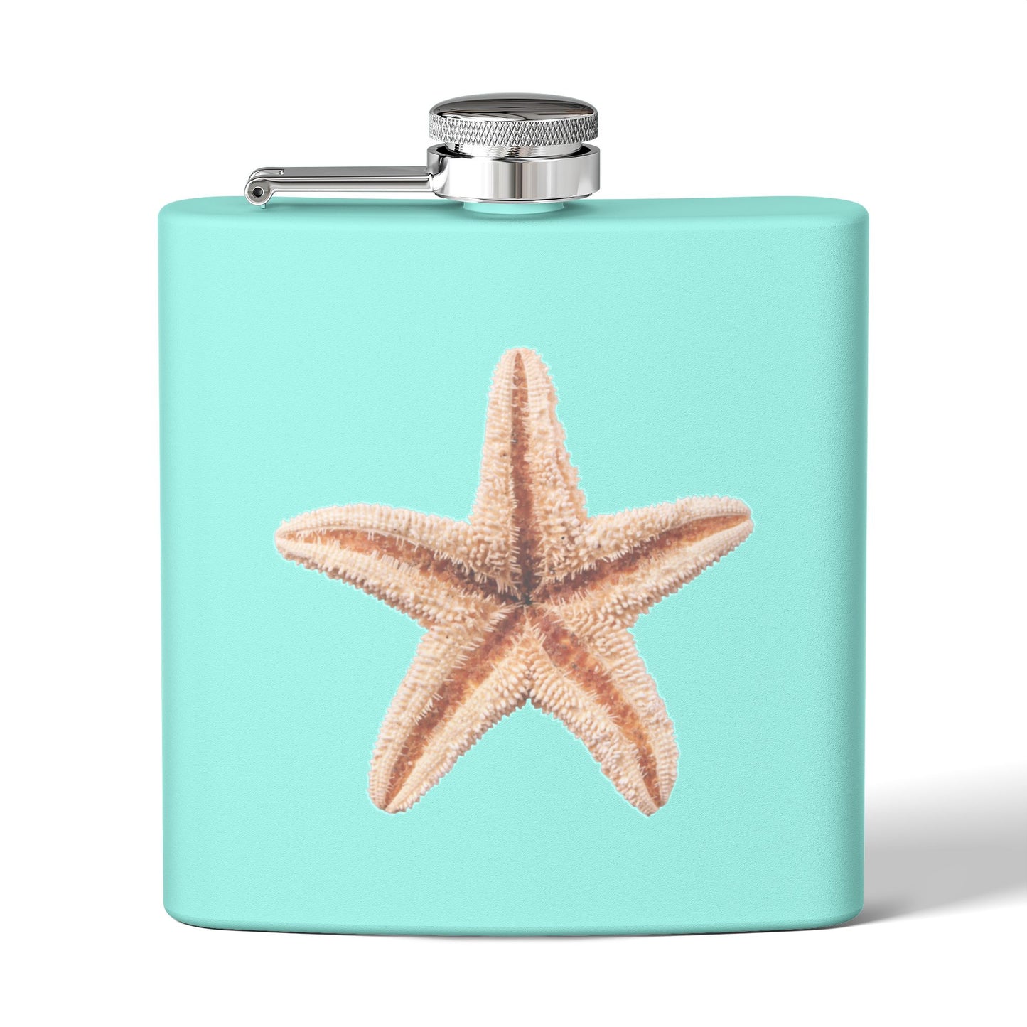 Tropical Stainless Steel 6 oz. Flask, Many Colors  – Real Starfish