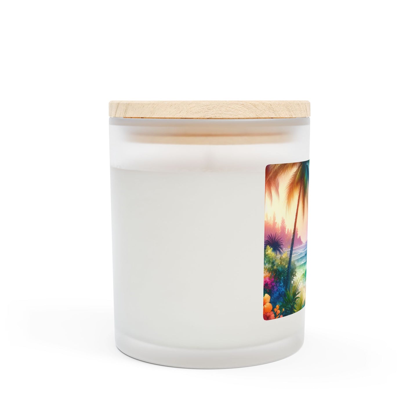 Frosted Glass Candle, 11oz - Bay of Peace