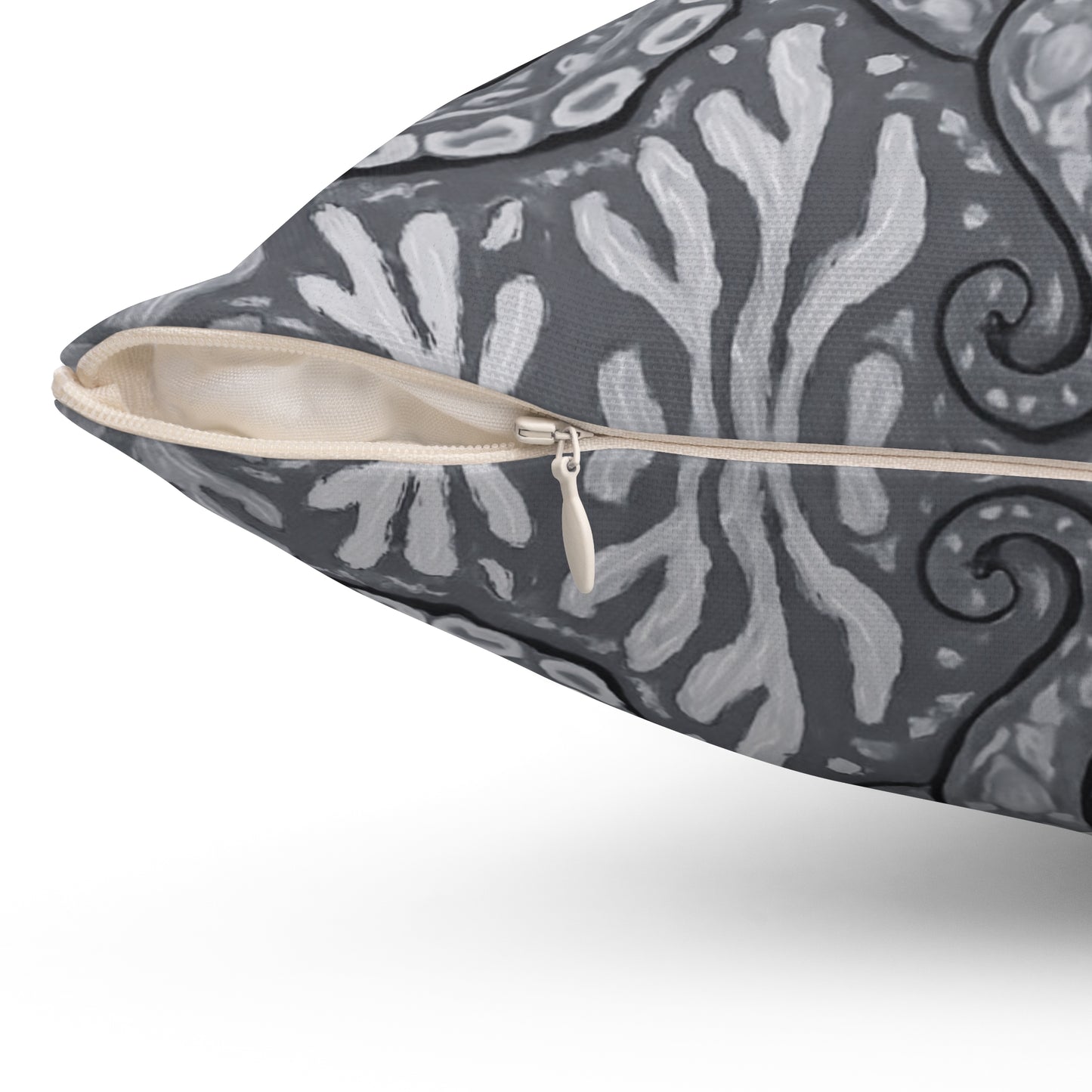 Decorative Pillow - Accent Cushion, 4 Sizes / Octopus Kraken Joe, Noir