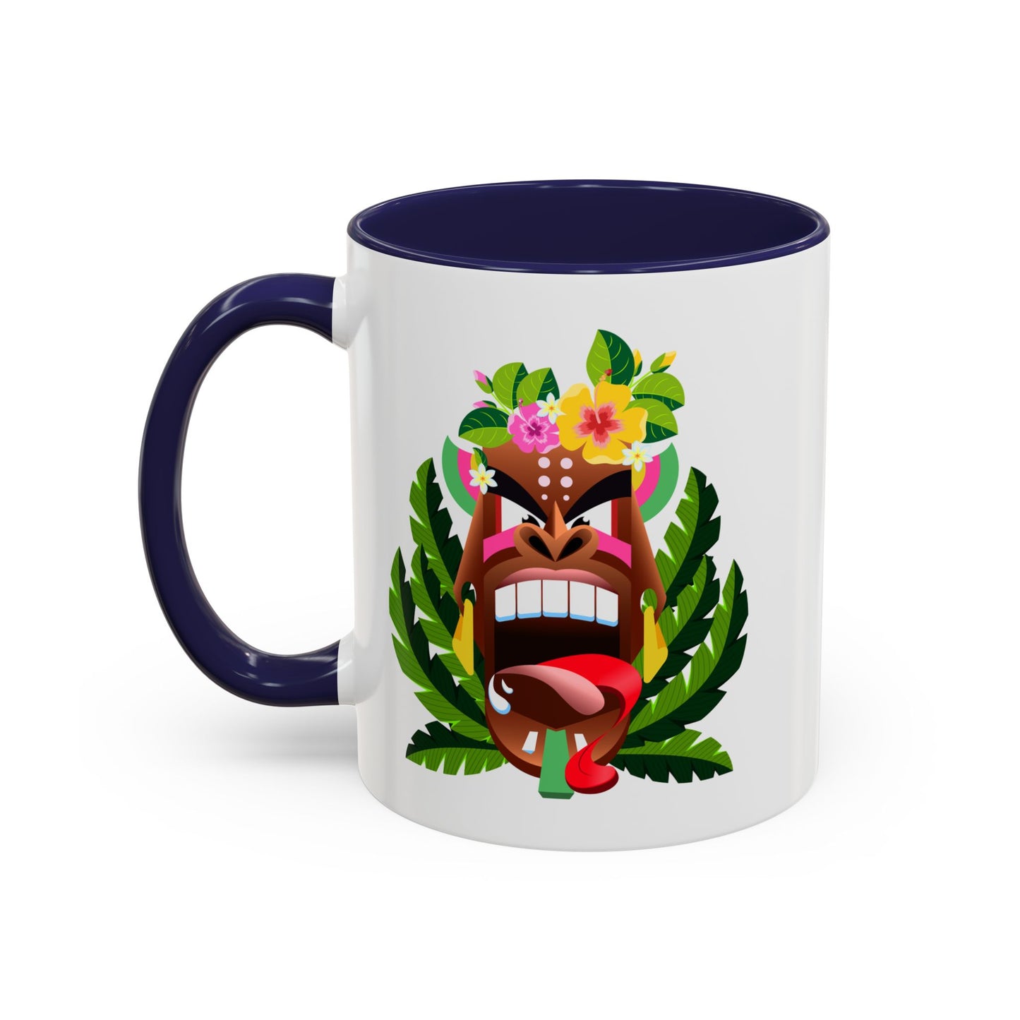 Accent Coffee Mug (11, 15oz), 8 Colors - Tiki Boss Alelo