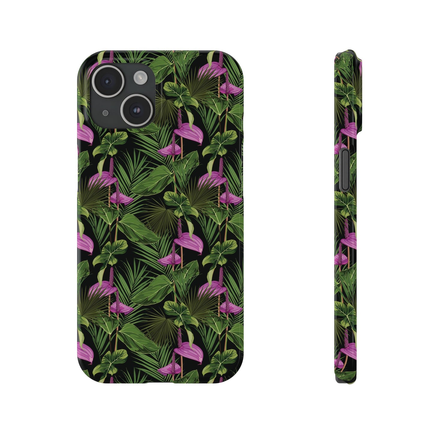 Slim Phone Cases - Anthurium and Palm