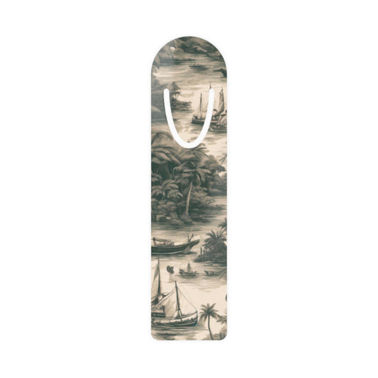 Bookmark - Aluminum, Tropical Toile, Black