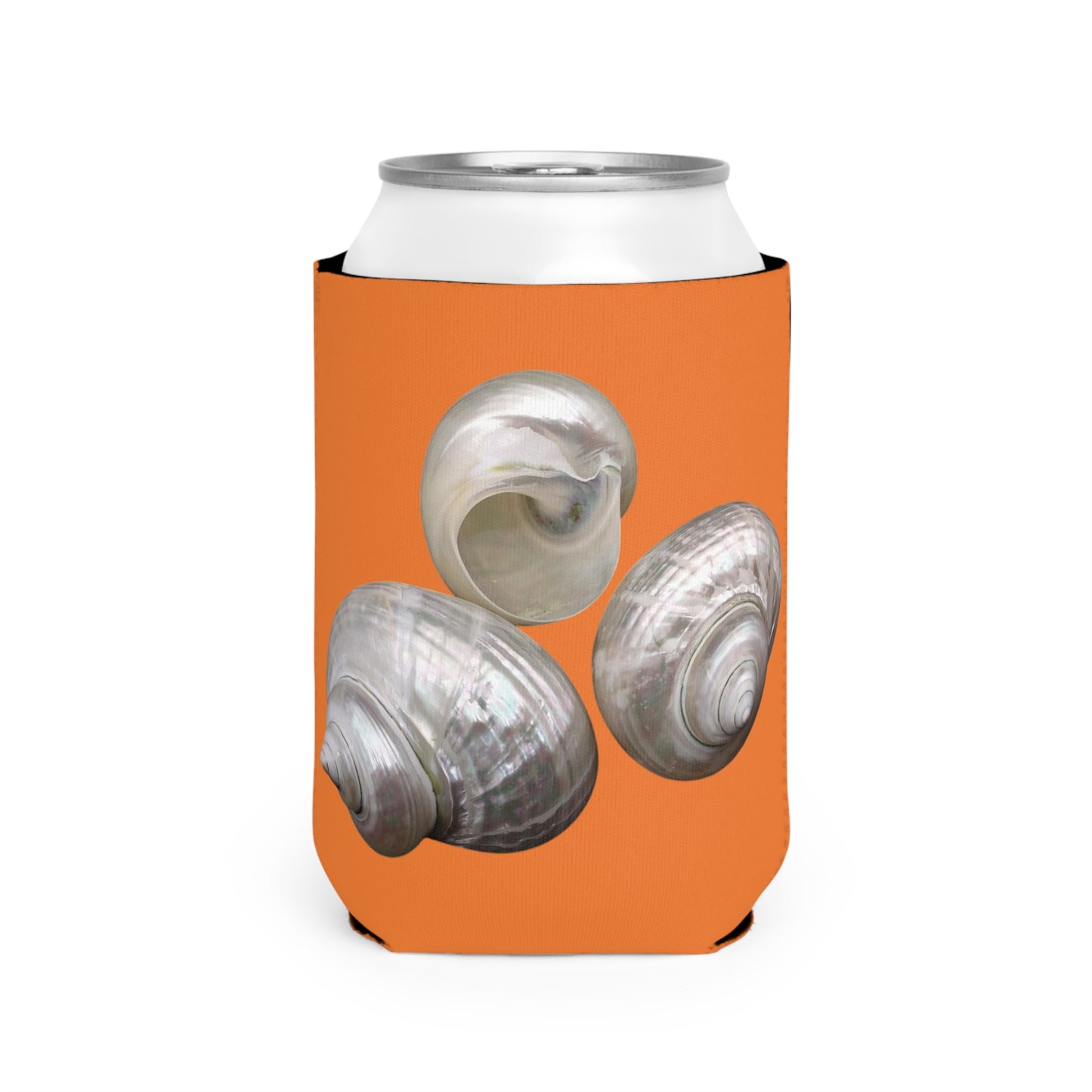 Three Nautilus Shells/Crusta Orange Cooler Sleeve - Perfect for Outdoor Picnics