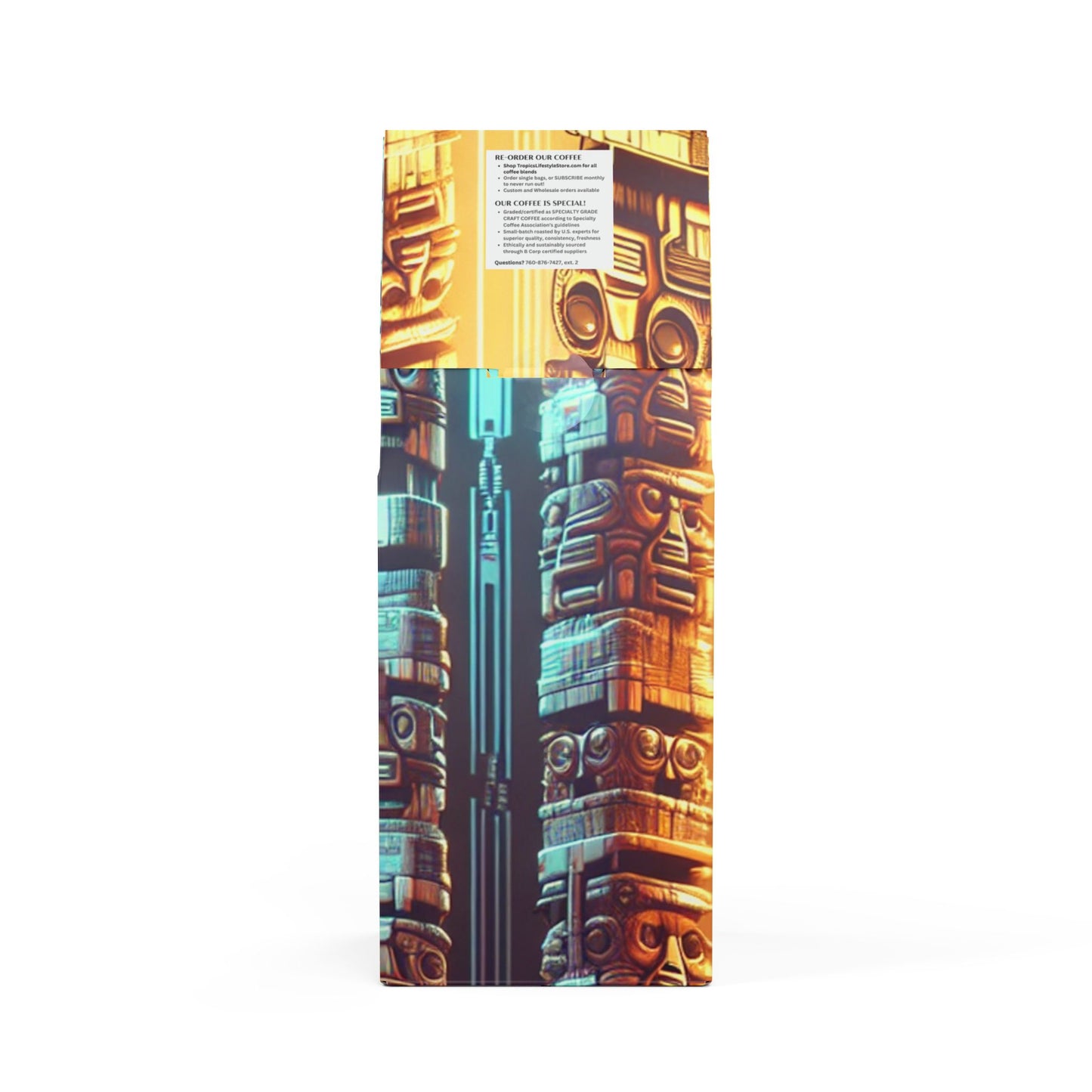 Rainforest Mist™ Single Origin DECAF (Medium Roast) Specialty Grade Coffee / Techno Tiki Totems