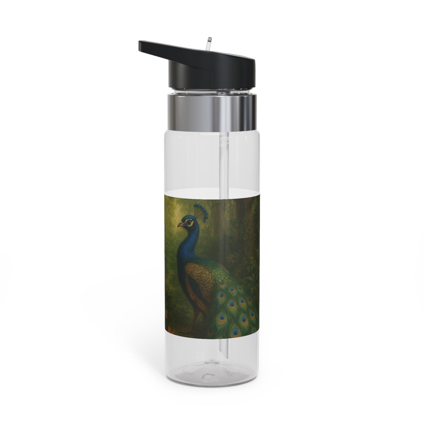 Tropical 20oz Tritan Sport Water Bottle -  Leakproof, Lightweight, BPA-Free / Puppy Ariel and Peacock