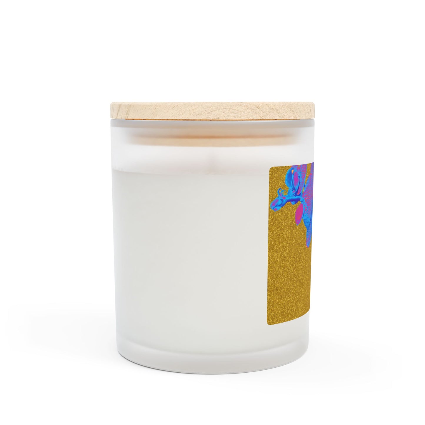 Frosted Glass Candle, 11oz, Red Heatwave Orchid | Gold