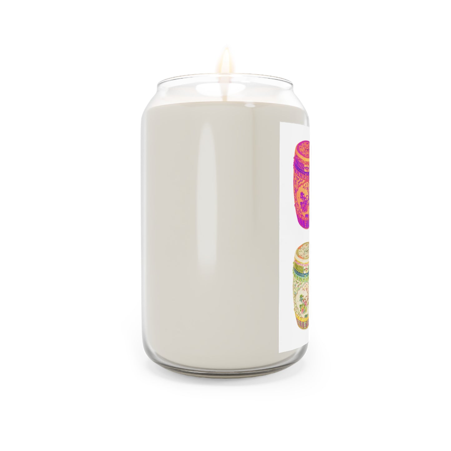 Scented Candle, 13.75oz - Pop Art Porcelain Stools, White