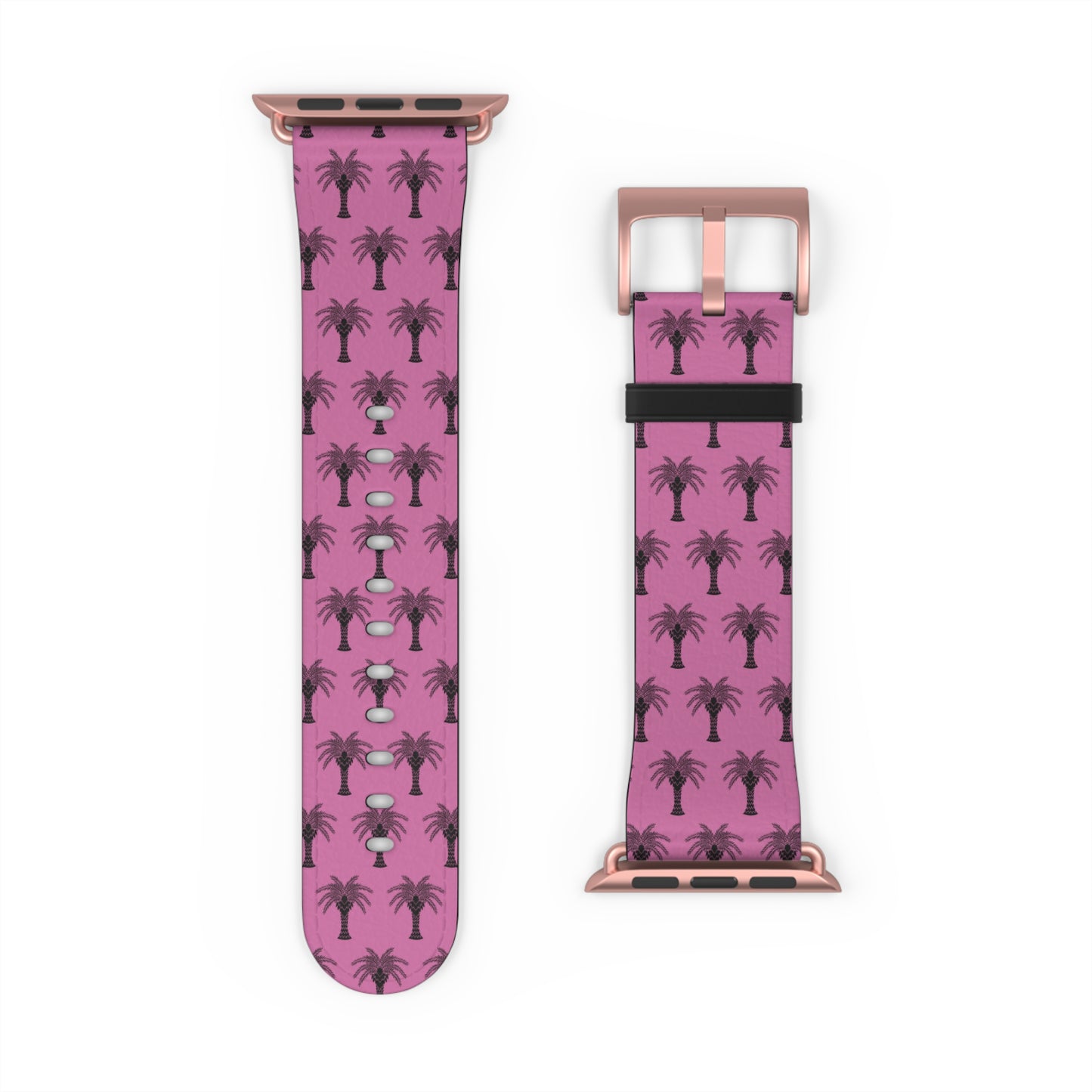 Watch Band - Art Deco Palm, Repeat Light Pink