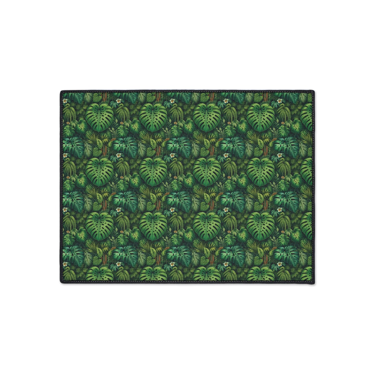 Heavy Duty Floor Mat, 5 Sizes – Tropical Area Rug for Home Décor / Rainforest Greenery