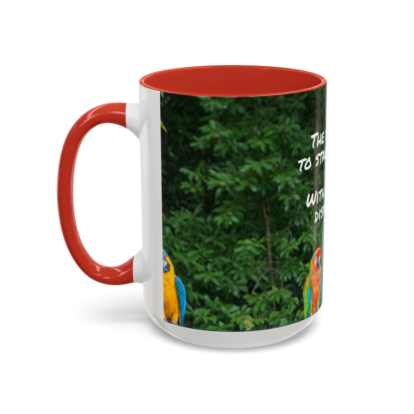 Parrot Accent Coffee Mug (11, 15oz), 8 Colors - Dramatic Disinterest