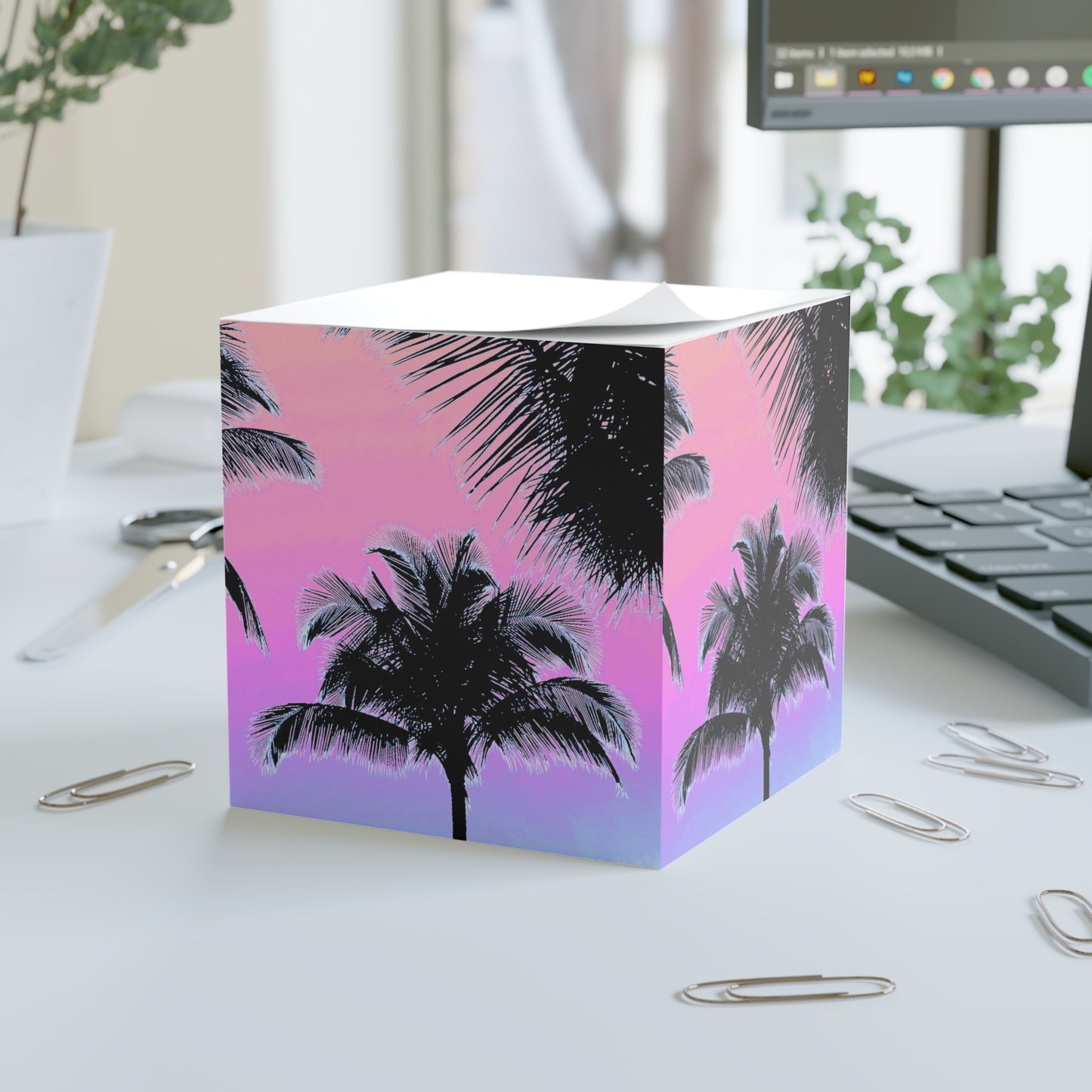 Note Cube - Palm Glow Pastels