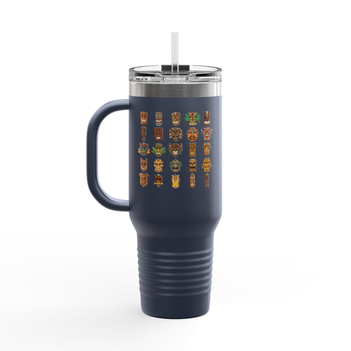 Insulated Travel Mug, 40oz / Tiny Tiki Dudes - Perfect for Outdoor Adventures