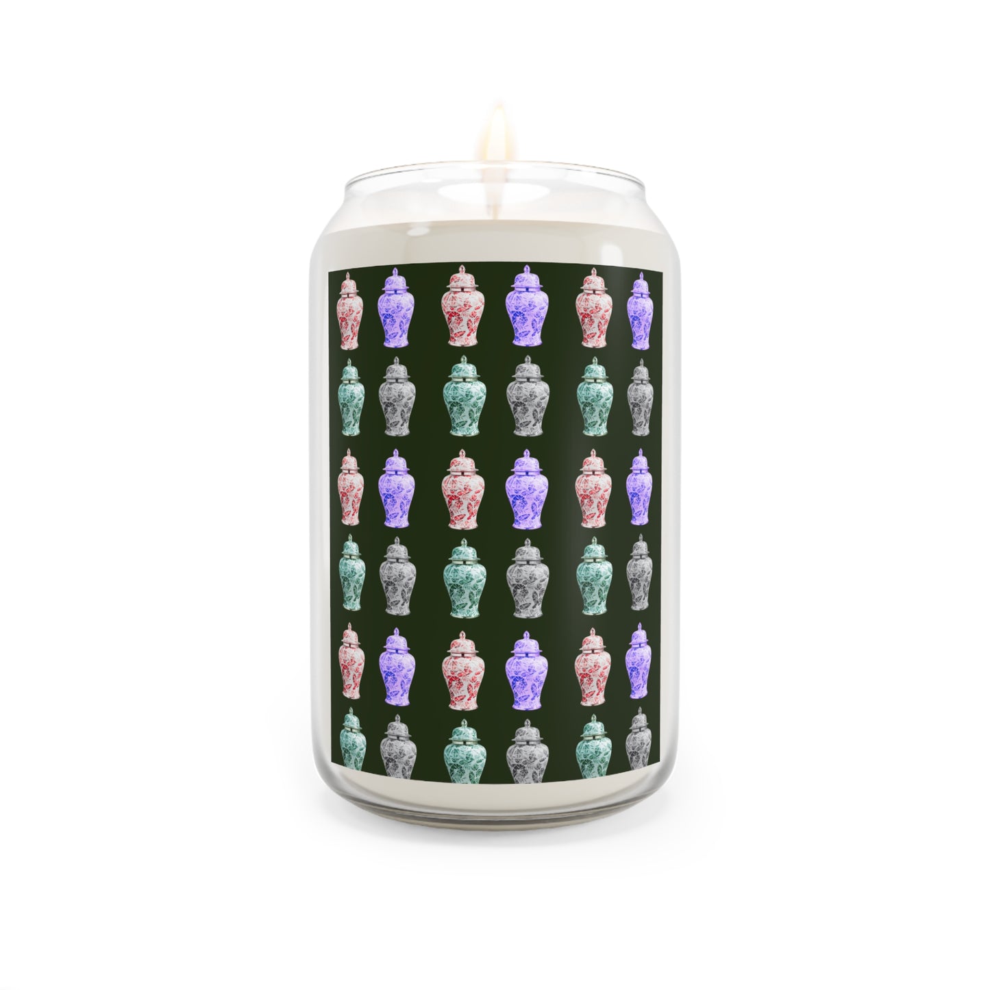 Scented Candle, 13.75oz - Pop Art Porcelain Stools, Repeat Black